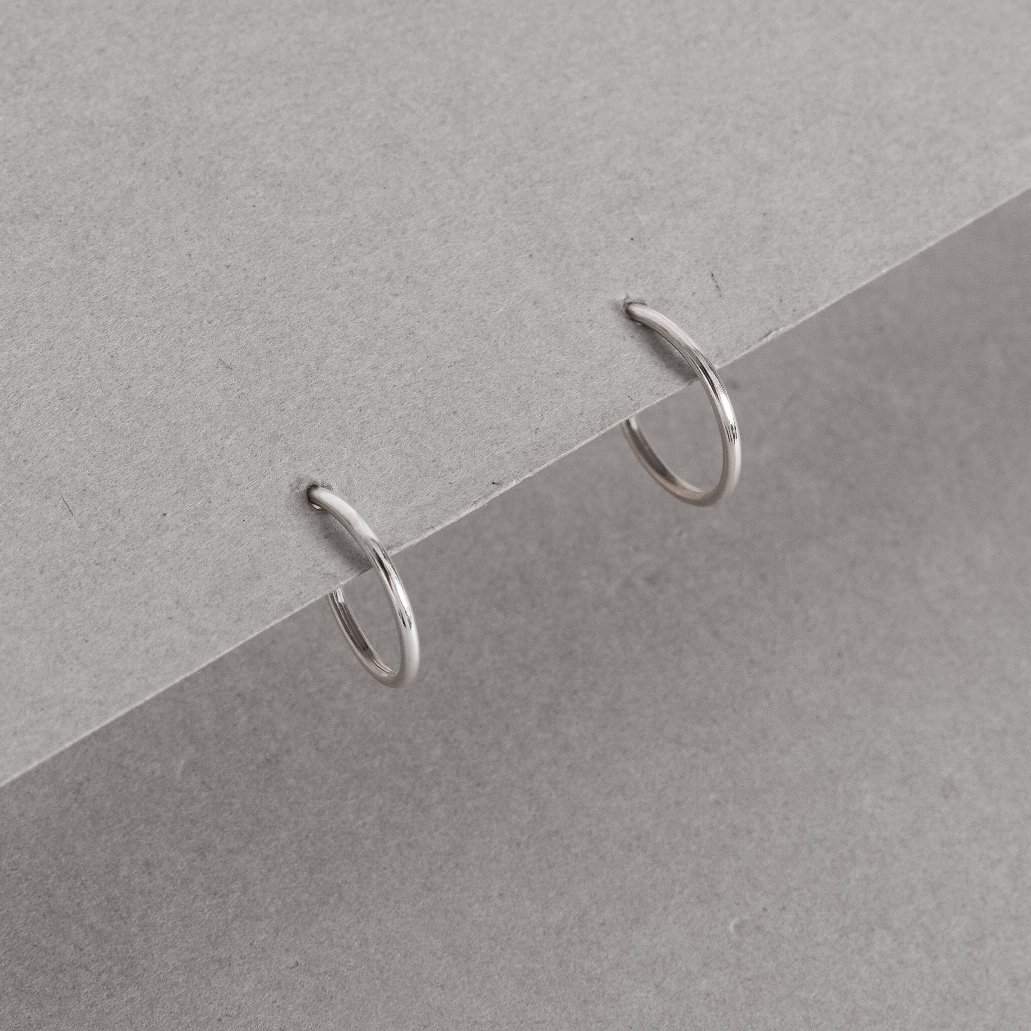 Argola Lisa 12mm em Prata 925 - Imagem 2