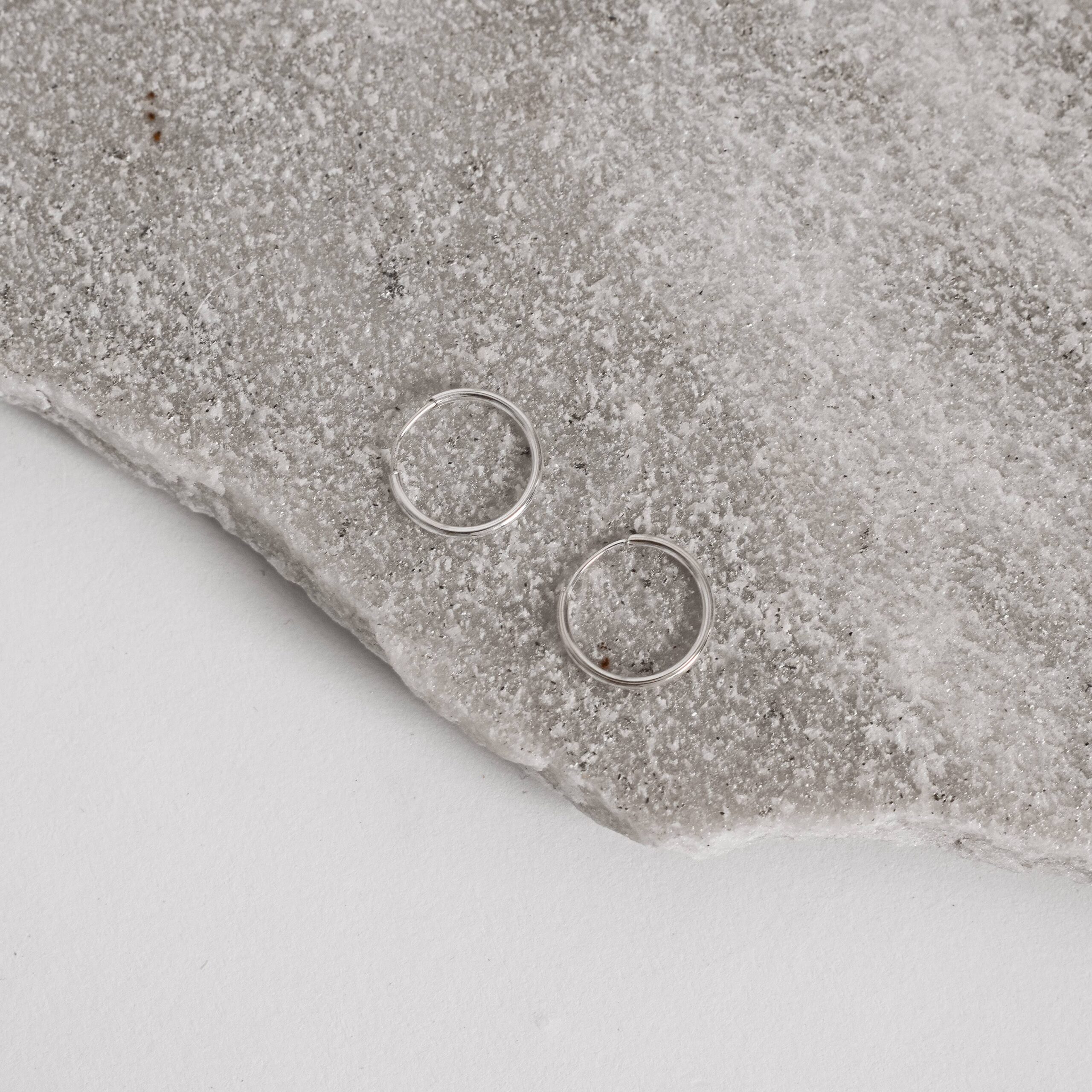 Argola Lisa 12mm em Prata 925