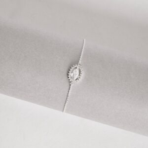 Pulseira de Nossa Senhora das Graças Cravejada em Prata 925