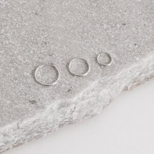 Trio de Argolas Lisas em Prata 925