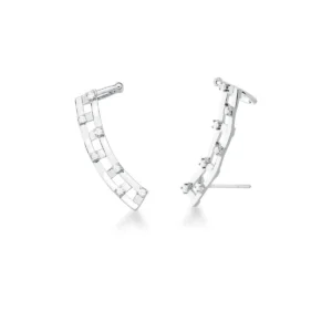 EarCuff com Zircônia em banho de ródio