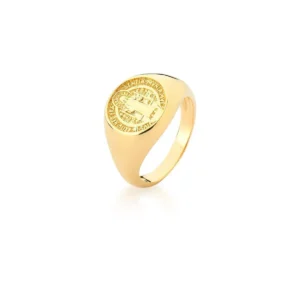 Anel Dedinho São Bento em banho de Ouro 18K